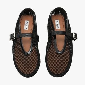 Alaia Fishnet Ballet Flats